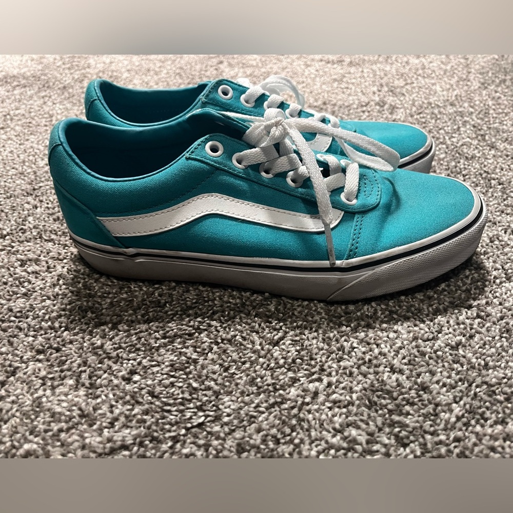 Vans Teal and White Sneakers